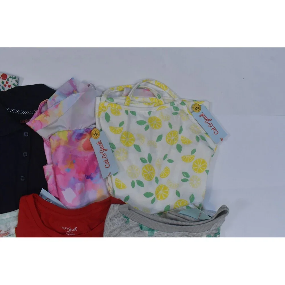 Cat & Jack Buk Lot Of 11 Girls Size 10/12 Mixed Season Tops Bottoms Dresses